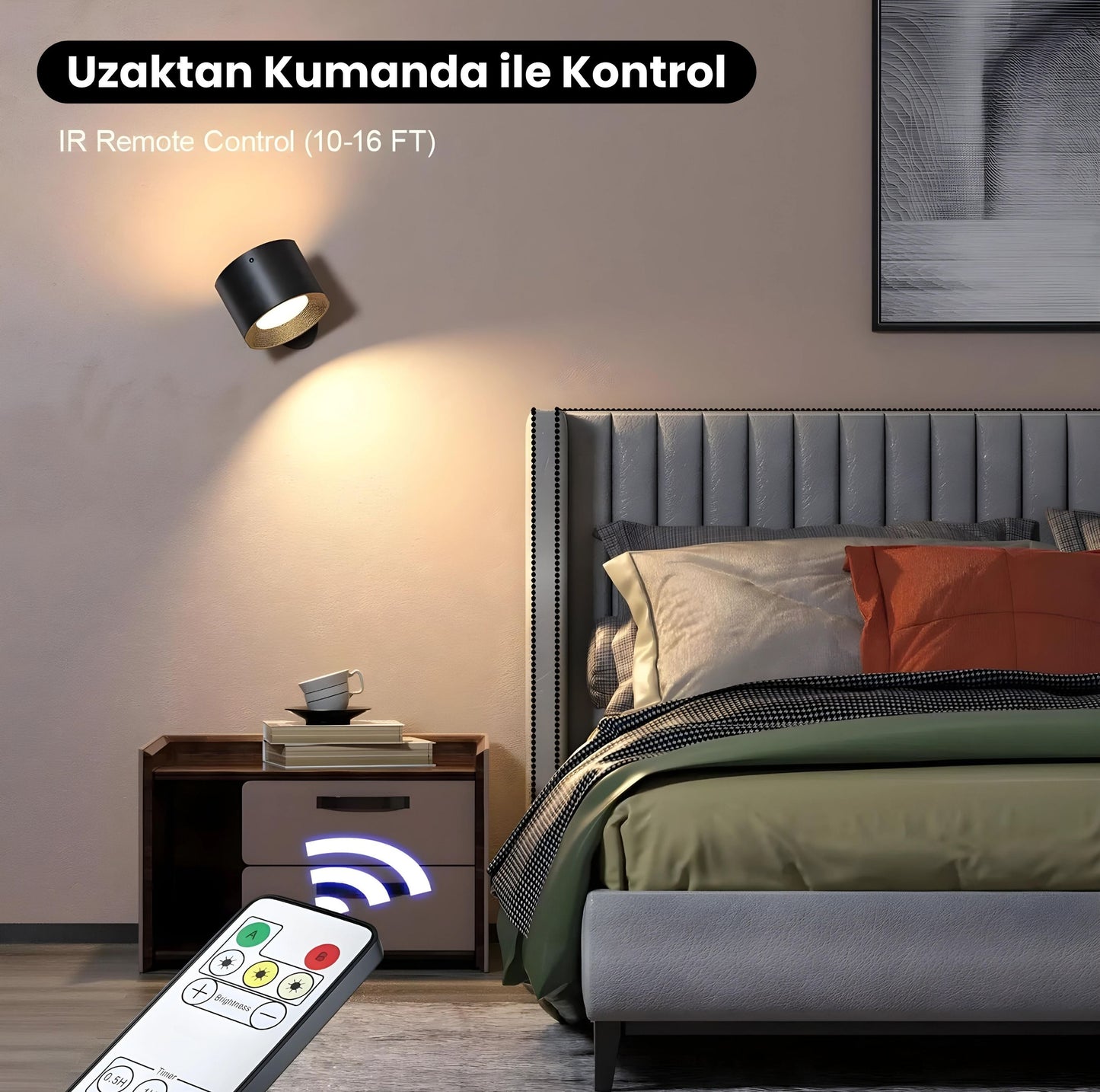 Luminose® LED Şarj Edilebilir Duvar Lambası